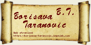 Borisava Taranović vizit kartica